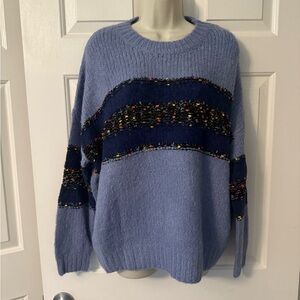 Entro Lavender Sweater with Multicolor Accents